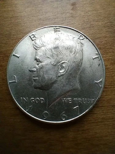 1967 Kennedy Half Dollar 40% Silver Circulated 50C Business Strike Coin