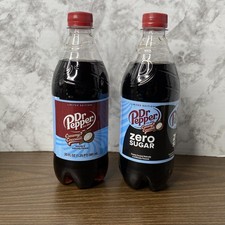 2 Dr. Pepper Creamy Coconut LIMITED EDITION 20oz Bottle Regular Zero Sugar