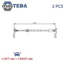 1 987 476 882 BRAKE HOSE LINE PIPE FRONT BOSCH 2PCS NEW OE REPLACEMENT