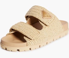 Authentic Prada Fussbett Raffia Double Band S...