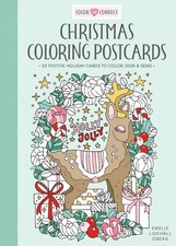 Christmas Coloring Postcards: 20 Festive Holiday Cards to Color, Sign, and Send 