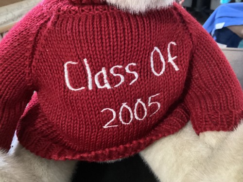 Boyd's Bear 15" Tall Plush Bear w/Red Class of 2005 Sweater - Picture 2 of 13