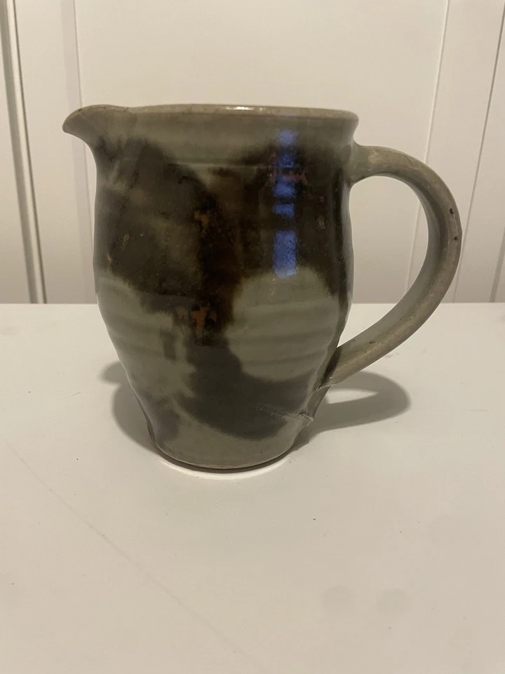 Jug  Design Unmarked Studio Pottery Cream Or Flower Arranging Decor Farmhouse - Image 2 of 4