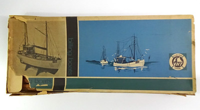 Vintage Billing Boads 45 Ton Fiskekutter Gina 2 Esbjerg. Wooden Model Kit
