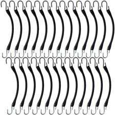  25 Heavy Duty 9" Rubber Bungee Cords Tarp Tie-Down Straps OTK20-0408 x25