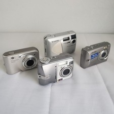 Digital Camera Lot Of 4 For Parts Not Working Kodak Olympus Fujifilm HP