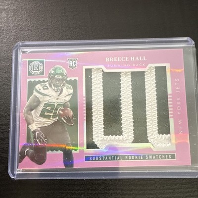 Panini 2022 Encased Breece Hall Substantial Rookie Swatches SS-13 Patch 05/15