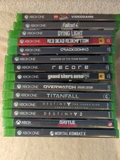 Xbox One Game Lot Of 14 Games Destiny Overwatch Titan Fall Mortal Kombat X GTA V