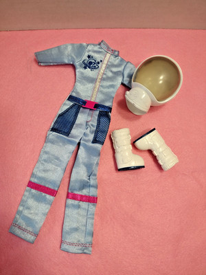 Barbie Clothes Astronaut Space Suit Moon Boots Helmet Blue Jumpsuit