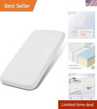 Baby Bassinet Mattress Pad, 33" x 20" Dual Sided Comfort Gel Memory Foam Matt...