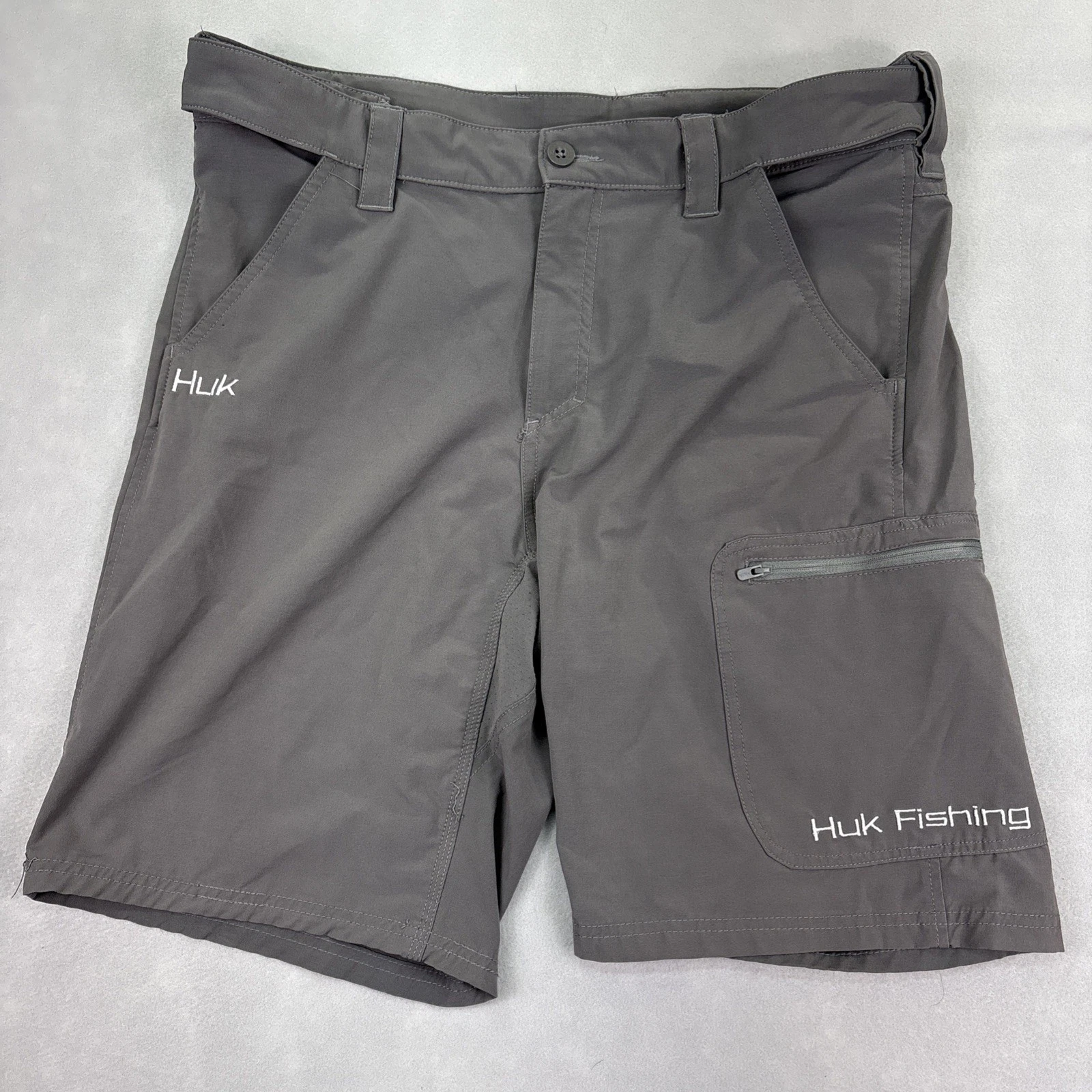 Huk Next Level Fishing Shorts Mens L Iron Gray 10.5" Stretch Performance
Opens in a new window or ta