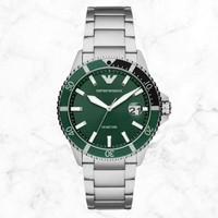 Emporio Armani AR11338 Men’s Watch Green Dial Stainless Steel Bracelet