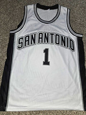 Rod Strickland Signed San Antonio Spurs #1 Basketball Jersey - NBA Original