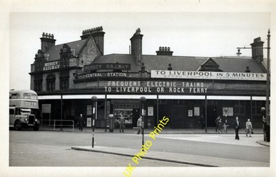 Foto Eisenbahn 6x4 Ansicht Bahnhofsgebäude Birkenhead um 1950