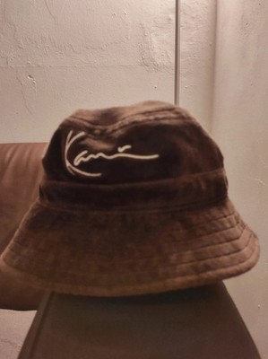 Karl Kani Signature Brown Corduroy Bucket Hat Unisex One-Size-Fits-All
