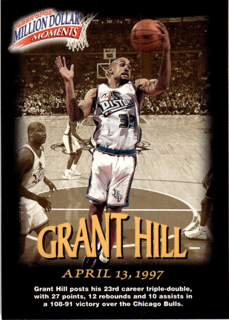 1997-98 Fleer Million Dollar Moments Grant Hill Detroit Pistons #12 16041