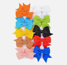 Random 1 pcs Bow Hair Clips Mini Barrettes Ribbon Bows Alligator Clips Hair