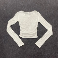 ALO YOGA Gather Long Sleeve Top Women's Size XS White