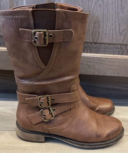 Botas Bare Traps Shimmer para mujer marrón imitación cuero tacón bajo talla 6 M - Imagen 3 de 11