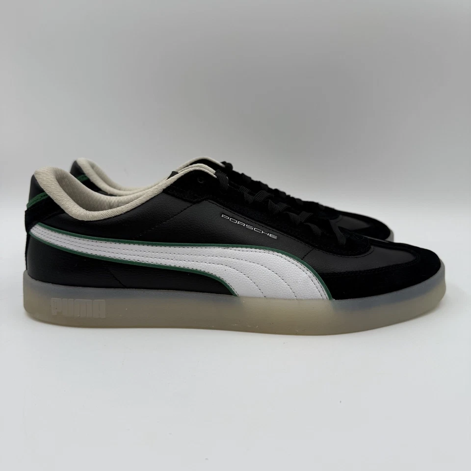 PUMA x Porsche Legacy Turbo Sneakers Mens Size 13 Black Leather Suede 306847-01 - Image 4 of 4