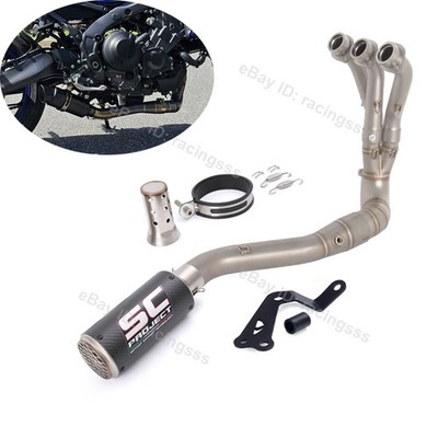 For Yamaha MT-09 Tracer 9 2024-2026 Whole System Exhaust Muffler Front Link Pipe