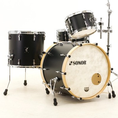 Sonor SQ1 4-pc Shell Pack in GT Black, 12/16/22/14 (322 Set NM-MH plus 1465 SDW)