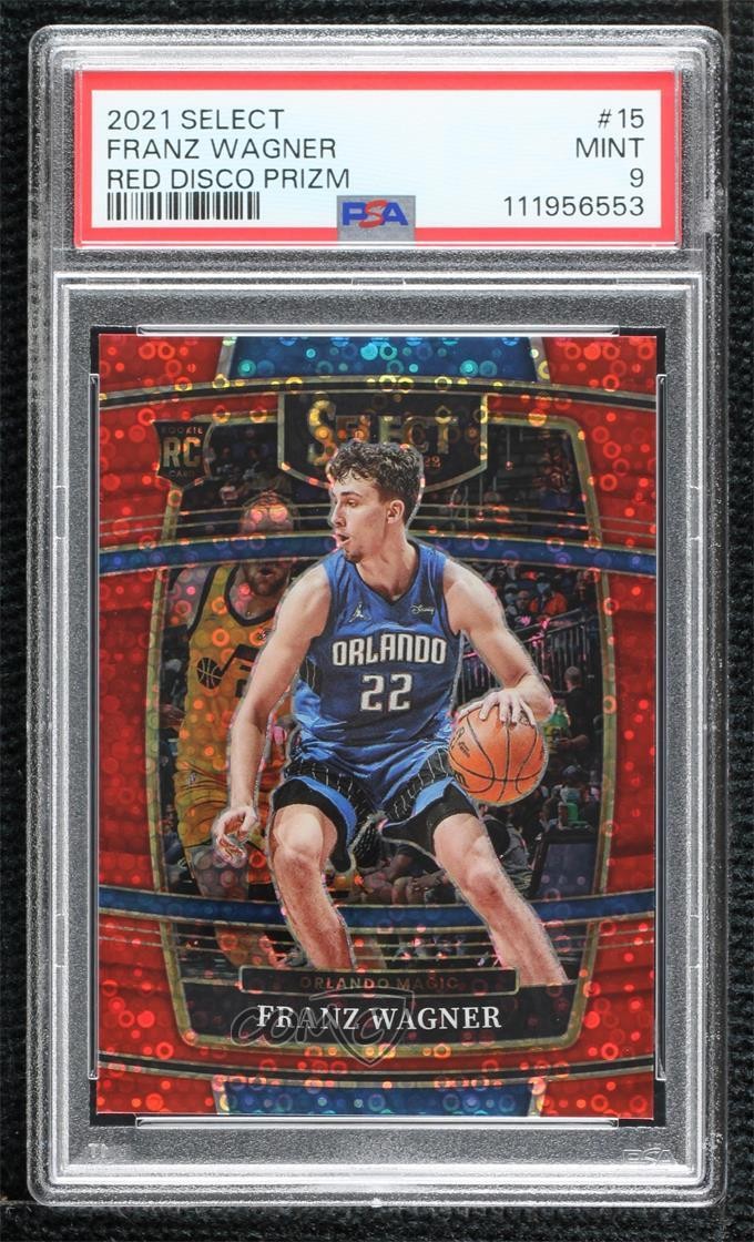 2021 Panini Select Concourse Red Disco Prizm 37/49 Franz Wagner PSA 9 MINT 1jy5