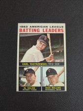 1964 Topps - League Leaders Carl Yastrzemski, Al Kaline, Rich Rollins #8 Carl...