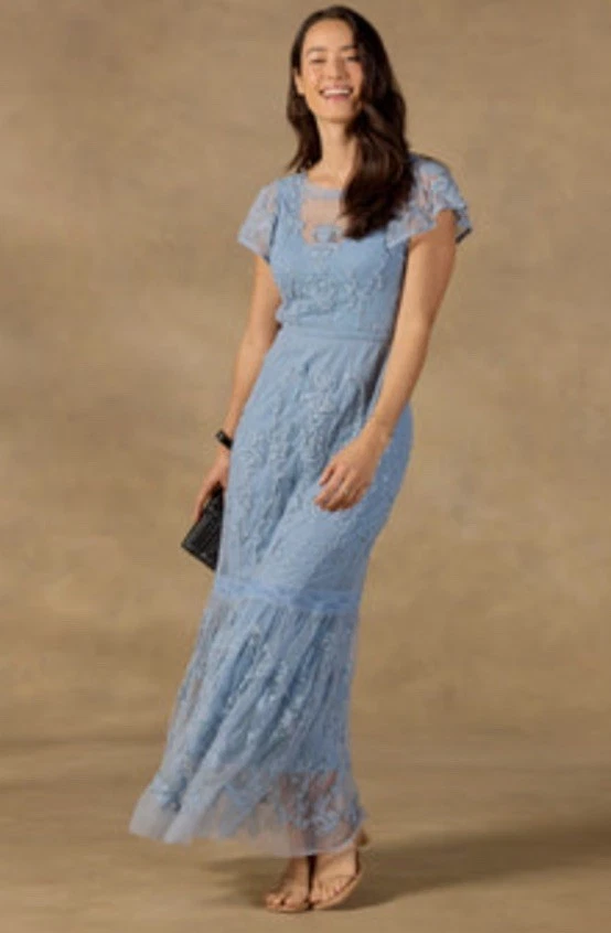 sundance catalog formal dresses NEW SUNDANCE CATALOG Women Champs De Fleur IVORY Lace Sleeveless Dress Formal PM