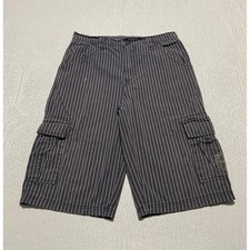 Timberland Cargo Shorts Boys Size 18 Black Gray Stripped Casual Outdoor