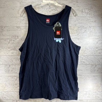 Quicksilver Tank Top Med Men's Graphic Tee Surf Muscle Shirt Beach MSRP $50 NWT