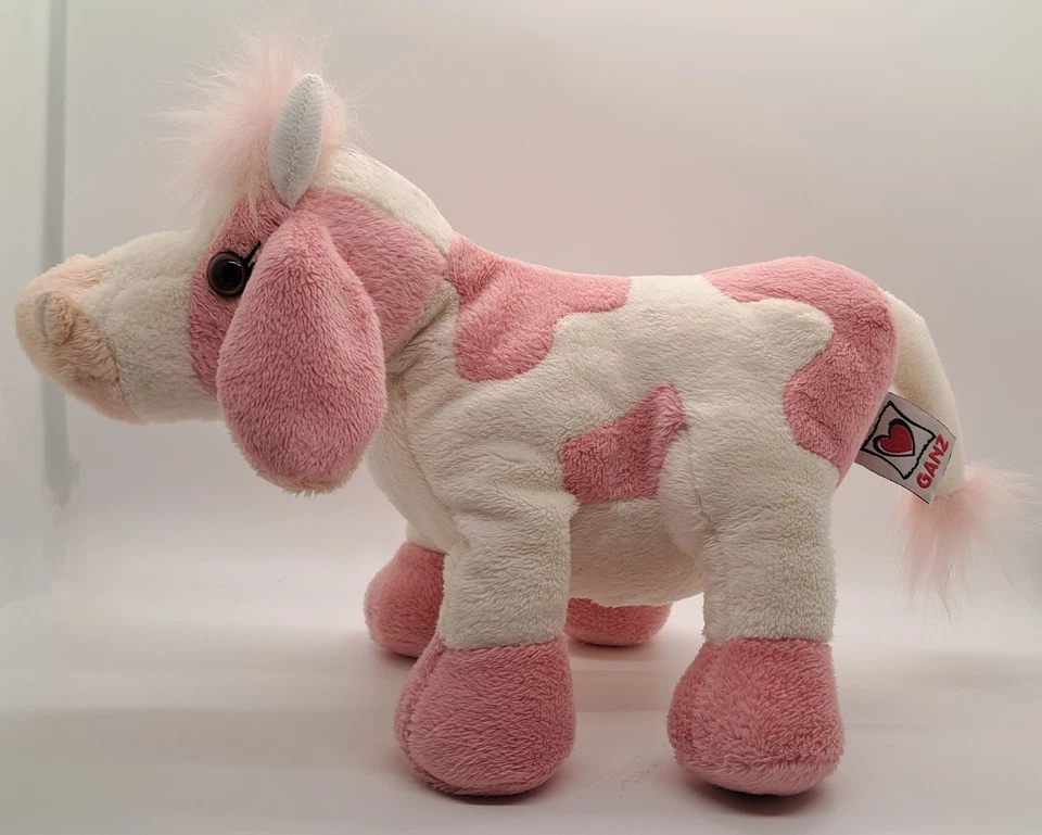 Ganz Webkinz Strawberry Cow Plush Stuffed Animal NO CODE RARE - Image 3 of 4