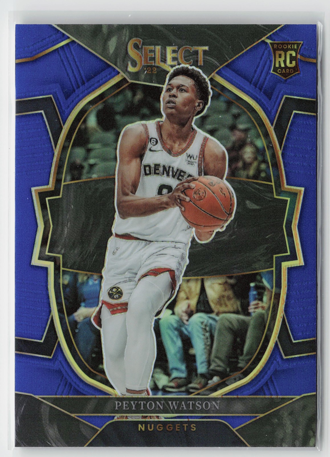2022-23 Panini Select #74 Peyton Watson Blue Prizms
