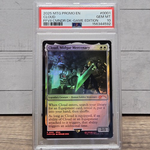 2025 MTG Promo #0001 Cloud, Midgar Mercenary GAME EDITION Final Fantasy  PSA 10