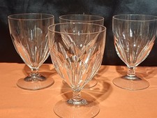lot 4 verres à eau à facettes en cristal villeroy et bosch