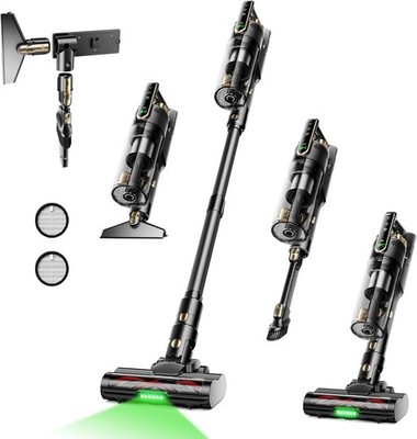 Trucozie T550 Cordless Vacuum Cleaner, Self-Standing Lightweight, Black (Li-Ion)