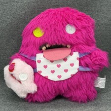 Fuggler Oogah Boogah Pink Long Pile w/ Mini Rascals Baby Plush Faux Human Teeth