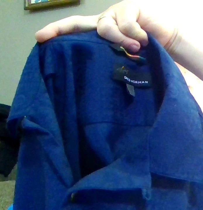 Vintage Greg Norman Casual Shirt Sz Lg Abstract Short Sleeve Taiwan Rayon/Poly - Image 2 of 4