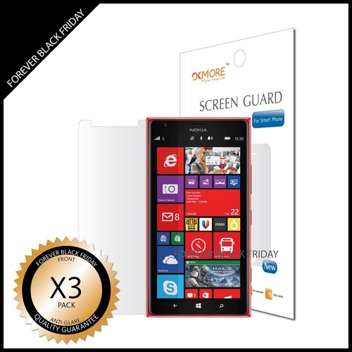 Nokia Lumia 1520 Screen Protector 3x Anti Glare Matte Cover Shield Guard - 第 1/3 張圖片
