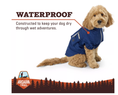 Arcadia Trail-Waterproof Windbreaker Dog Jacket +doggy bag pocket