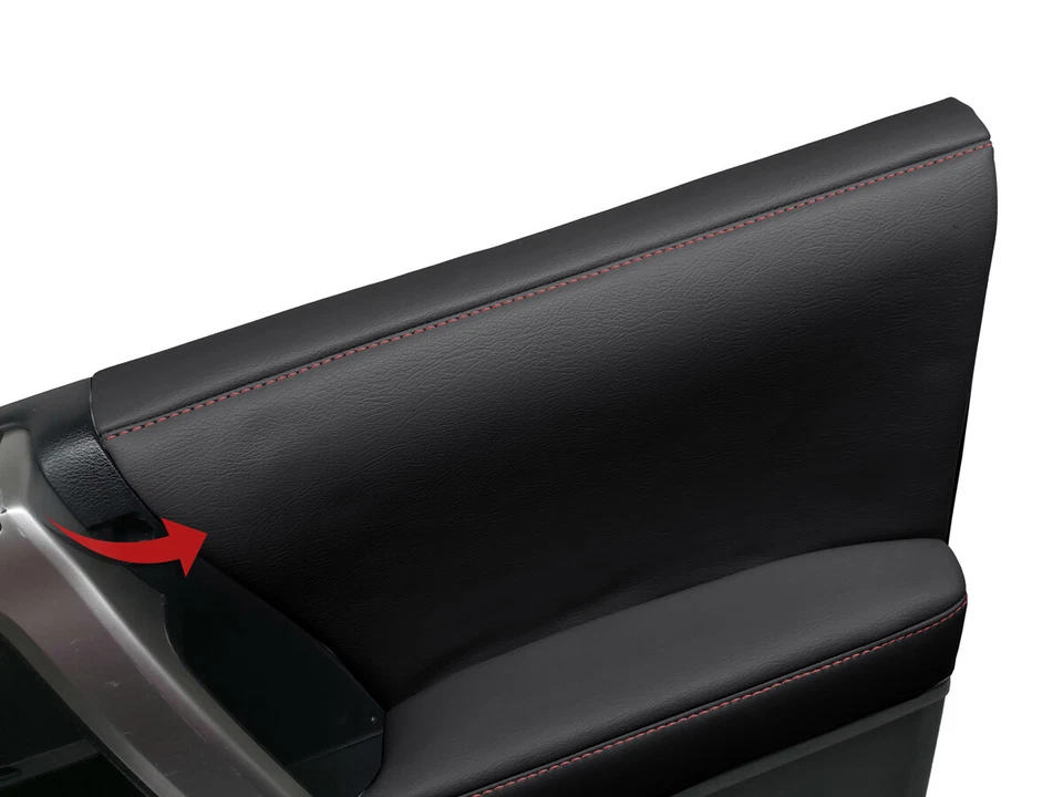 Подходит для Toyota 4Runner 2010-2020 годов выпуска чехол для дверной панели из ПВХ кожи с красной строчкой - Изображение 2 из 4