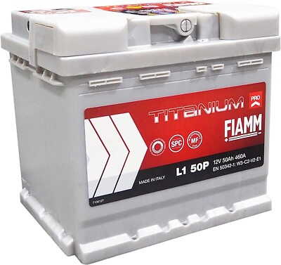 Autobatterie Fiamm PKW 50Ah Titanium 12v Starterbatterie ersetzt 44ah 45ah