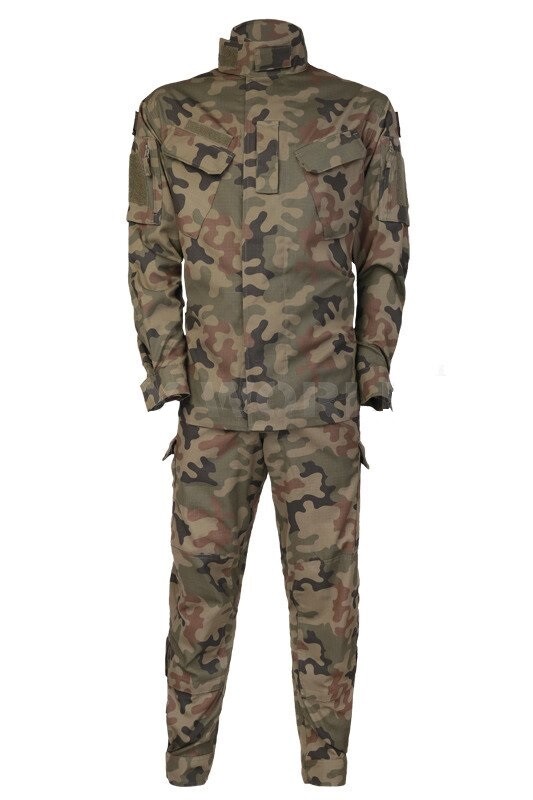 Original Polish Army Uniform Pants & Shirt Woodland Camo Rip Original Polish Army Uniform Pants & Shirt Woodland Camo Rip