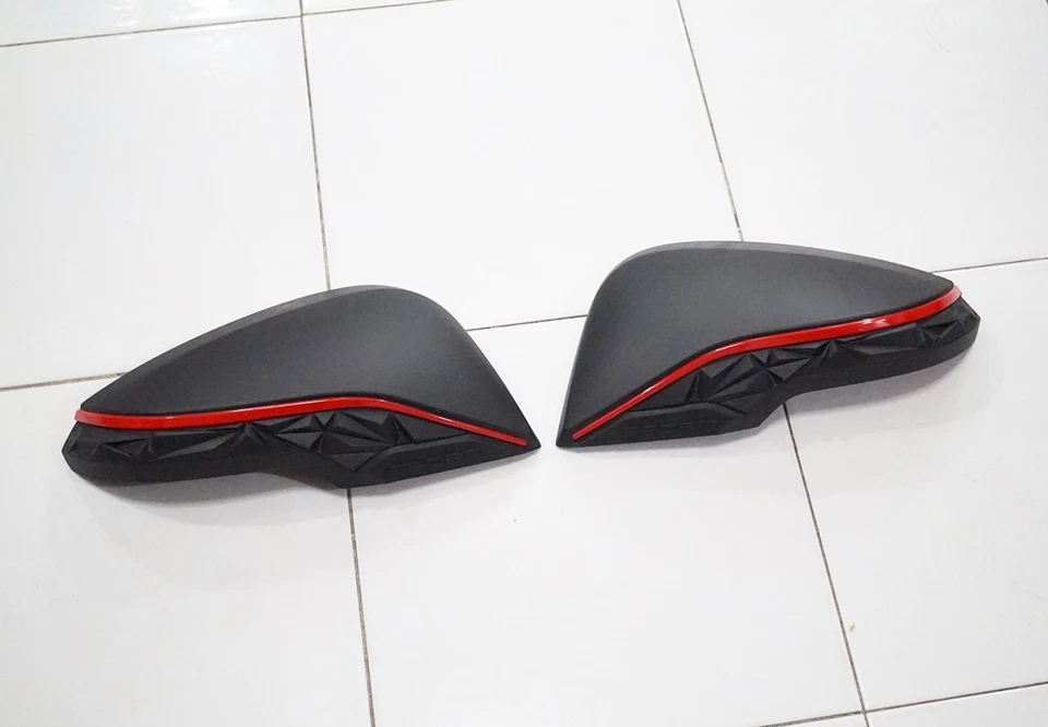 Матовый черный чехол на крыло зеркала ABS для Toyota Hilux Revo Fortuner Sw4 Sr5 2015-19 - Изображение 3 из 4