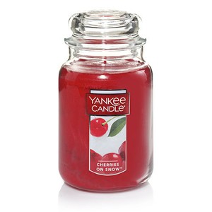 CHERRIES-ON-SNOW-LARGE-YANKEE-CANDLE-JAR-FREE-SHIPPING-GREAT-CHERRY-SCENT