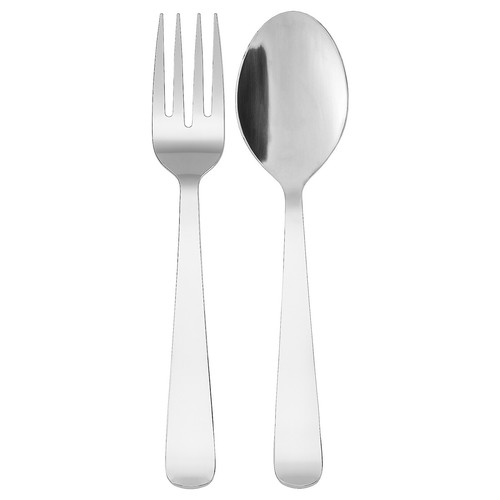 IKEA DRAGON 2-piece Salad Server Set Stainless Steel 8 ¾" 605.781.02 - 第 2/4 張圖片