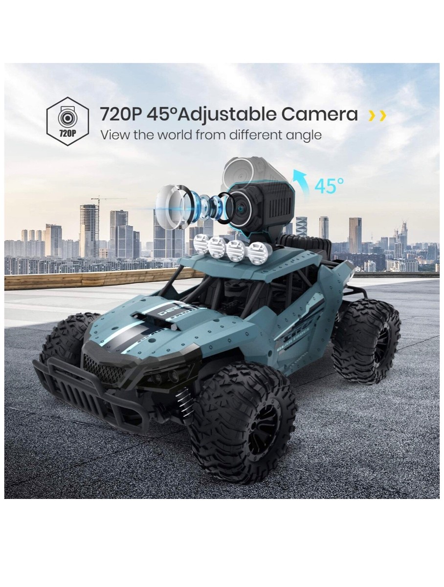 DE36W Remote Control Car with 720P HD FPV Camera, 1/16 Scale Off