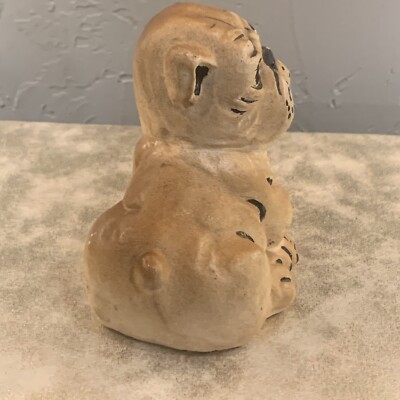 Vintage Chalkware Bulldog, 3.5 Inches Long, 4.5 Inches Tall | eBay