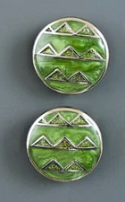 ENAMEL DESIGNER BUTTONS - SET OF 2