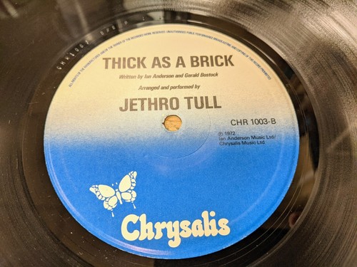 CHR 1003 12" 33RPM '72 JETHRO TULL "THICK AS A BRICK" A//5 B//2 EX- - Picture 7 of 10